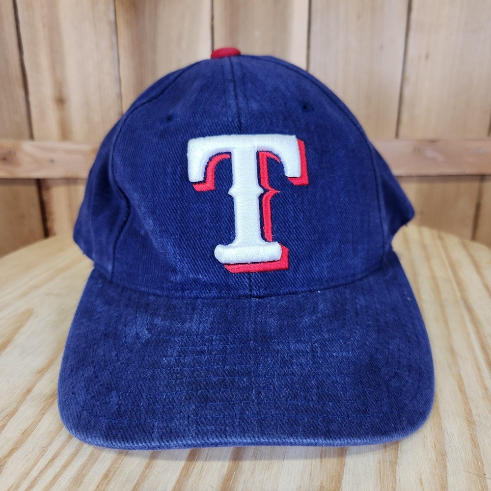 Texas Rangers Logo‎ Athletic Strapback Hat MLB Baseball Cap Blue Adjustable